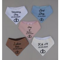 Hundehalstuch Viskose-Satin Mit Edlem Glanz Hochzeit Xxxs - 2Xl von knitforyouHandarbeit