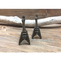 2Er Set Gitarrenknäufe - Musiker Antike Bronze Schubladenknäufe von knobpologie