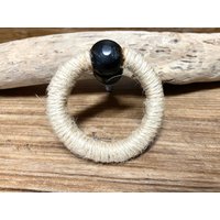 Leichter Juteseil Ring Pull - Loop Schubladen Boho Kommode Knäufe von knobpologie