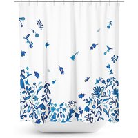 Blaues Blumen Aquarell | Duschvorhang Baumwolle 72" X Blaues Blumen Aquarell | Duschvorhang Baumwolle 72" X von knollwoodlane
