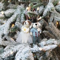 Braut Und Bräutigam Paar Hund Ornament Braut Und Bräutigam Paar Hund Ornament von knollwoodlane