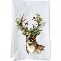 Geschirrtuch Hirsch Geblümt | Dekoratives Geschenke Unter 15 Jahren von knollwoodlane