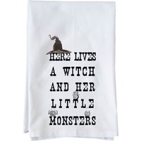 Hier Lebt Eine Hexe & Ihre Kleinen Monster | Dekorative Mehlsacktücher Geschenke Unter 15 von knollwoodlane