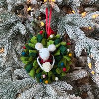 Weihnachtskranz Mit Maus Ornament | Weihnachtsbaum| Platzhalter Geschenkanhänger| Besatz von knollwoodlane