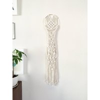 One Of A Kind Makramee Hoop Wandbehang - Wand Kunst Verknoteten Seil Gewebten Mitte Jahrhundert-Wand-Dekor Vintage Inspirierte Macrame von knottedLA
