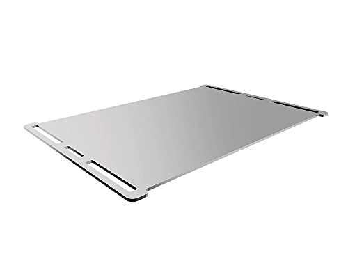 Knister Plancha Platte Edelstahl, Plancha Grillplatte für alle Camping Grill Varianten von Knister Grill, Gemüseplatte (20 x 28 cm) von knster
