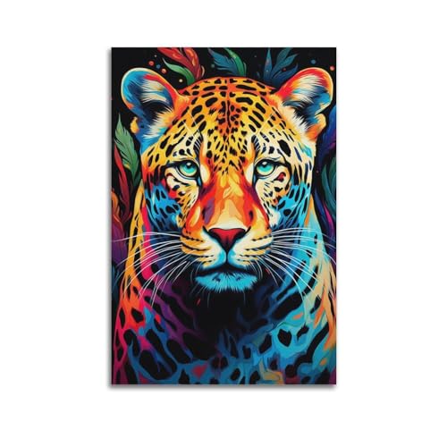 koanga Poster Leopard im Dschungel, dekoratives Gemälde, Leinwand-Wandposter und Kunstdruck, modernes Familienschlafzimmer-Dekor-Poster, 30 x 45 cm koanga Poster Leopard im Dschungel, dekoratives Gemälde, Leinwand-Wandposter und Kunstdruck, modernes Familienschlafzimmer-Dekor-Poster, 30 x 45 cm von koanga