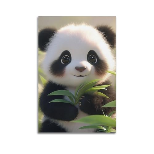 koanga Poster mit niedlichem Panda, der Schnee spielt, Tier, dekoratives Gemälde, Leinwand-Wandposter und Kunstdruck, modernes Familienschlafzimmer-Dekor-Poster, 30 x 45 cm koanga Poster mit niedlichem Panda, der Schnee spielt, Tier, dekoratives Gemälde, Leinwand-Wandposter und Kunstdruck, modernes Familienschlafzimmer-Dekor-Poster, 30 x 45 cm von koanga