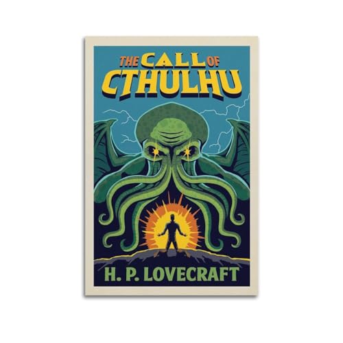 koanga Vintage Literarische Poster The Call Of Cthulhu, dekoratives Gemälde, Leinwand-Wandposter und Kunstdruck, modernes Familienschlafzimmer-Dekor-Poster, 60 x 90 cm koanga Vintage Literarische Poster The Call Of Cthulhu, dekoratives Gemälde, Leinwand-Wandposter und Kunstdruck, modernes Familienschlafzimmer-Dekor-Poster, 60 x 90 cm von koanga