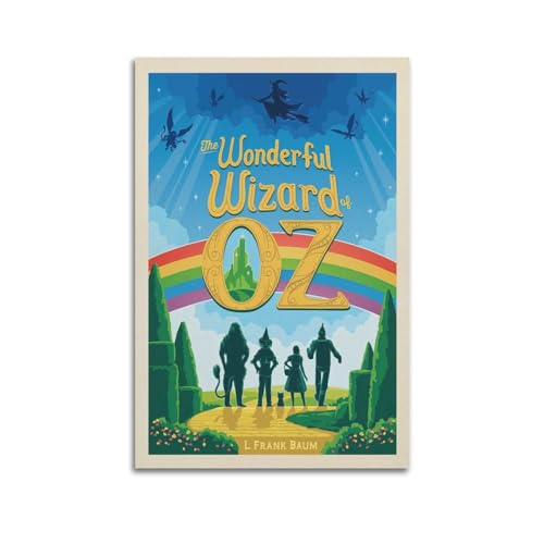 koanga Vintage Literarische Poster The Wonderful Wizard Of Oz Poster, dekoratives Gemälde, Leinwand, Wandposter und Kunstdruck, modernes Familienschlafzimmer-Dekor-Poster, 30 x 45 cm von koanga