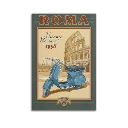 koanga Vintage-Poster, Roma-Poster, dekoratives Gemälde, Leinwand-Wandposter und Kunstdruck, modernes Familienschlafzimmer-Dekor-Poster, 30 x 45 cm von koanga