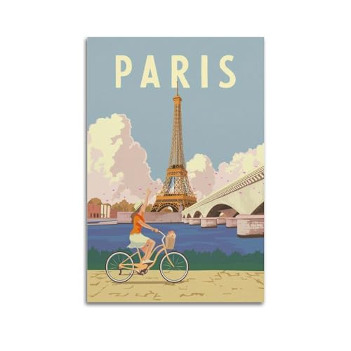 koanga Vintage-Poster Paris 1 Poster, dekoratives Gemälde, Leinwand-Wandposter und Kunstdruck, modernes Familienschlafzimmer-Dekor-Poster, 60 x 90 cm koanga Vintage-Poster Paris 1 Poster, dekoratives Gemälde, Leinwand-Wandposter und Kunstdruck, modernes Familienschlafzimmer-Dekor-Poster, 60 x 90 cm von koanga