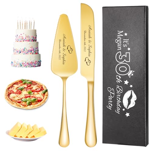 kodinsiivous Tortenheber inkl. Tortenmesser im Set mit persönlicher Gravur als Geschenk zur Hochzeit Jahrestag Geburtstag Hochzeitsgeschenke für Brautpaare Set in Geschenkbox Gold kodinsiivous Tortenheber inkl. Tortenmesser im Set mit persönlicher Gravur als Geschenk zur Hochzeit Jahrestag Geburtstag Hochzeitsgeschenke für Brautpaare Set in Geschenkbox Gold von kodinsiivous