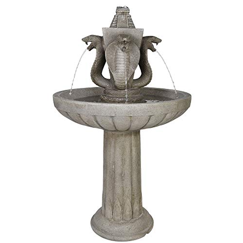 Köhko® Wasserspiel Maya Klassischer Etagenbrunnen Vogelbad Kaskade Zierbrunnen Gartenbrunnen Springbrunnen von Köhko