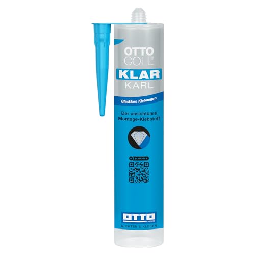 OTTOCOLL KLARKARL 290ml, Spezialkleber für transparente Klebungen, Vielseitiger Hybrid-Polymer-Klebstoff, inklusive kör4u Tülle von kör4u