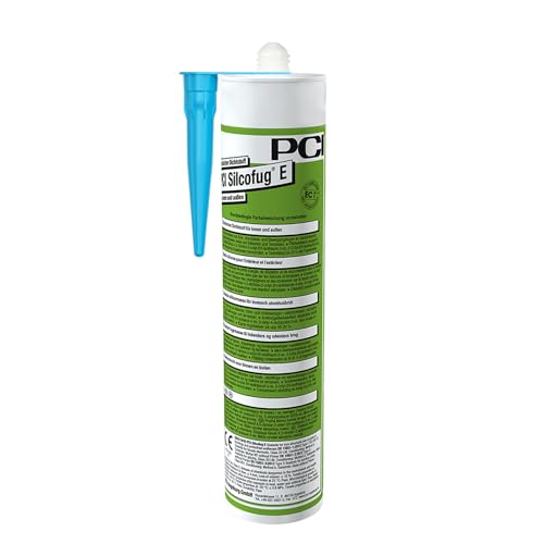 PCI Silcofug E Elastischer Dichtstoff, 310ml, Silikon, innen & außen, inklusive kör4u Tülle (41 dunkelbraun) von kör4u