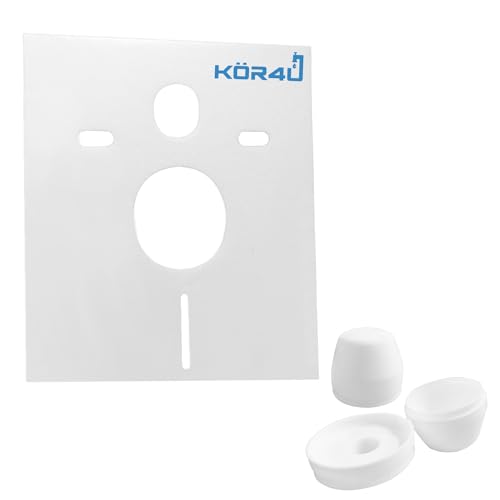 kör4u Schallschutz-Set, weiß, für Wand-WC und Wand-Bidet universell einsetzbar von kör4u