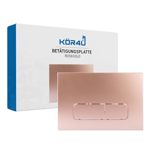 kör4u Betätigungsplatte für Geberit Spülkasten Sigma UP300, UP320 und Delta UP100, abgerundete Taster (rose gold) von kör4u