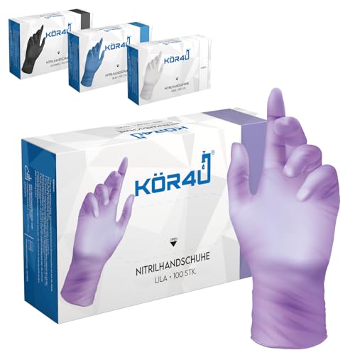 kör4u Nitrilhandschuhe, lila, S, 100 Stück, puderfrei, latexfrei, extra stark, Einweghandschuhe, Einmalhandschuhe, Lebensmittelhandschuhe kör4u Nitrilhandschuhe, lila, S, 100 Stück, puderfrei, latexfrei, extra stark, Einweghandschuhe, Einmalhandschuhe, Lebensmittelhandschuhe von kör4u