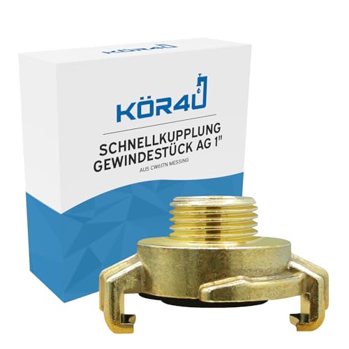 kör4u Schnellkupplung 1 Zoll AG, aus Messing von kör4u