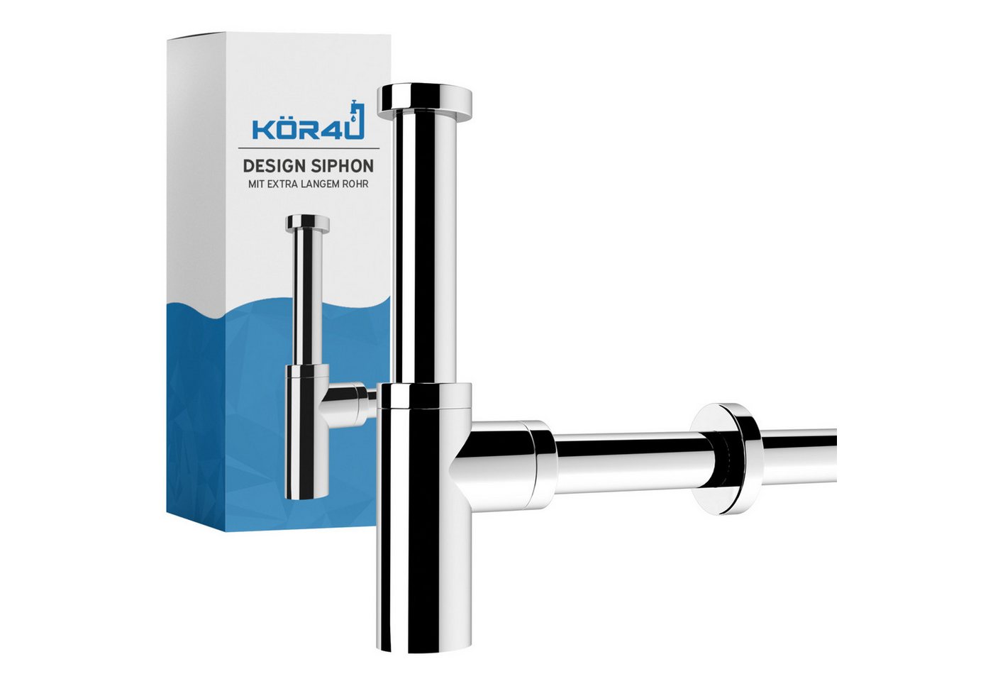 kör4u Siphon kör4u Premium Design Siphon 1 1/4x32mm universal rund chrom, (1-tlg)" von kör4u