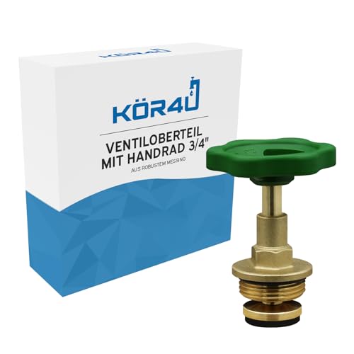 kör4u Ventiloberteil mit Handrad grün, 3/4 Zoll, Messing, (3/4") von kör4u