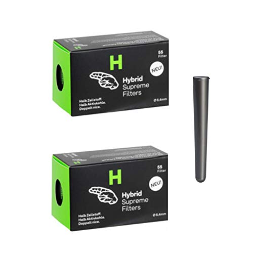 kogu Set Hybrid Supreme Filters Halb Zellstoff Halb Aktivkohle 6,4mm inkl. Gratis J.Hülle (2X 55 Stück) von kogu