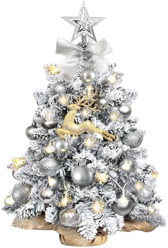 kogxscej Mini Weihnachtsbaum Künstlich Klein,60cm Kleiner Weihnachtsbaum Mit 20 DIY Weihnachtsdekoration Tisch Weihnachtsbaum Passend für Weihnachten und Neujahr Haus Büro Dekoration… von kogxscej