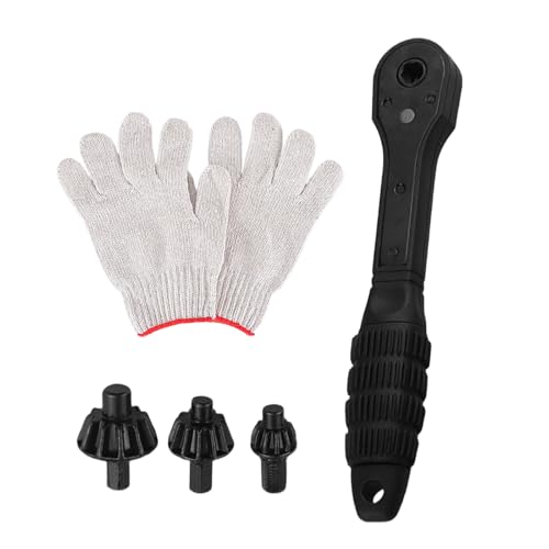 2 in 1 Chucks Wrench Ratschenbohrer Set mit Umkehrmechanismus und Komfortgriffen für Elektrowerkzeug Bohrfutter Ratschenschlüssel von kokdid
