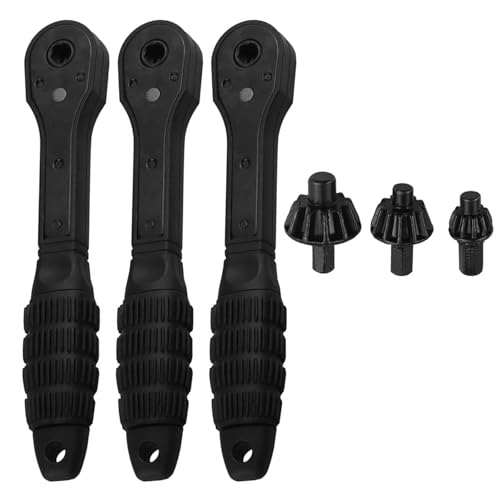 2-in-1 Ergonomischer Griff Ratschenbohrer Spannschlüssel Ratschenfutter Spanner zum Anziehen Lösen Spannfutter Ratschenwerkzeug von kokdid