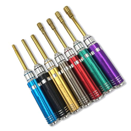 7-teiliges Steckschlüssel-Set für kleine Elektrofahrzeuge im Maßstab 1/18, 1/24, farbidentifiziert, Sechskantschlüssel-Set von kokdid