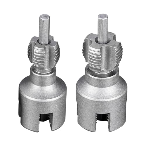 Gewindeschneidwerkzeug-Set für PVC-Rohre, legierter Stahl, Konstruktionsbohrer, 2 Stück, für PVC-Gewindebohrer-Set (1,27 cm + 1,9 cm), mehrfache Größe mit Verbindungskörper von kokdid