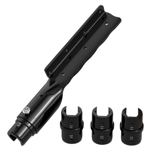 Professionelles Deckenstangen-Steckschlüssel-Set mit 5 austauschbaren Köpfen für Installation in mehreren Größen und ergonomischem Griff, rutschfester Griff, Deckenwerkzeug Professionelles Deckenstangen-Steckschlüssel-Set mit 5 austauschbaren Köpfen für Installation in mehreren Größen und ergonomischem Griff, rutschfester Griff, Deckenwerkzeug von kokdid