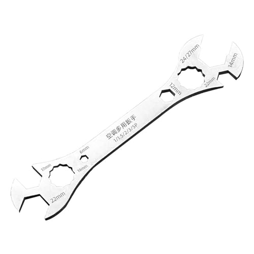 kokdid Korrosionsbeständiger Schraubenschlüssel, Wartungswerkzeug, verschiedene Größen, Mutternversteller, kompakter Körper mit klarer Gravur, Skalenschlüssel, verstellbarer HVAC-Schraubenschlüssel von kokdid