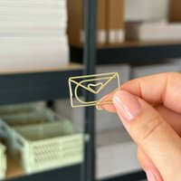 Goldene Büroklammern Brief | 5 Stück Metall Binder Clips Stationery Goldene Büroklammern Brief | 5 Stück Metall Binder Clips Stationery von kokoandlynn