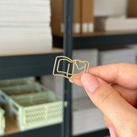 Goldene Büroklammern Buch | 5 Stück Metall Binder Clips Stationery von kokoandlynn