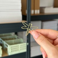 Goldene Büroklammern Libelle | 5 Stück Metall Binder Clips Stationery von kokoandlynn