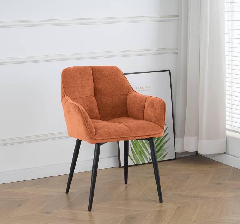 home24 Armlehnenstuhl Sened 2er-Set 49 x 85 x 59cm Pink/Orange/Lachs von home24