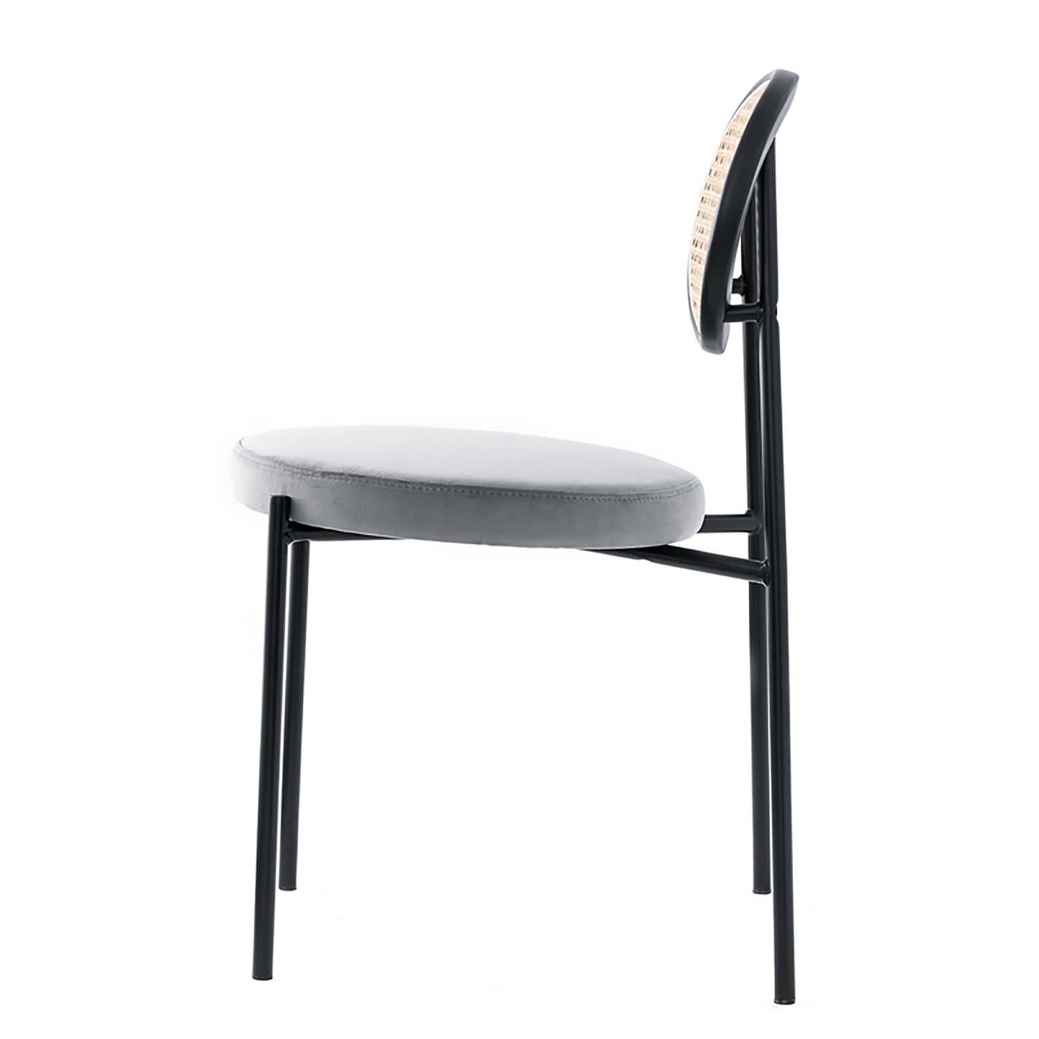 home24 Esszimmerstuhl Davie 2er-Set 54 x 84 x 45cm Grau/Lichtgrau von home24