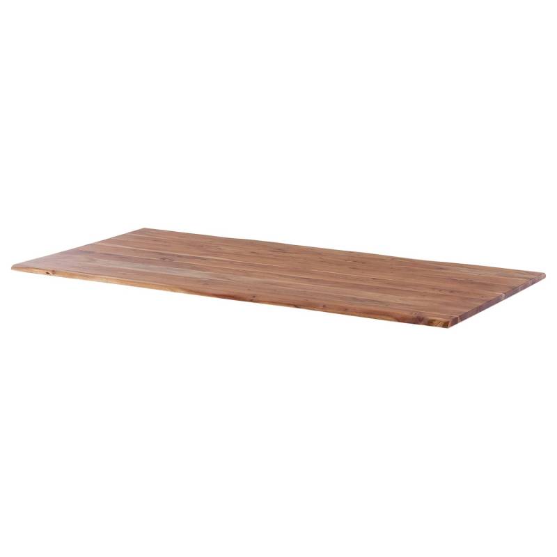 Kollected Baumkanten-Schreibtischplatte KAPRA  Breite 120 cm Braun Akazie Platte von kollected