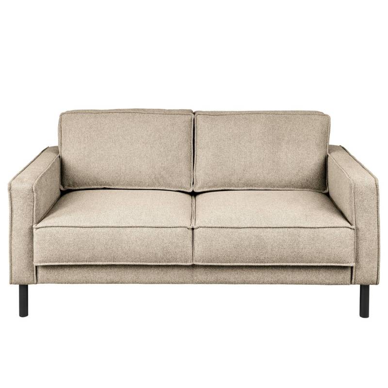 home24 2-Sitzer Sofa Beige Webstoff Maila 164 x 86 x 106cm mit Schlaffunktion von home24