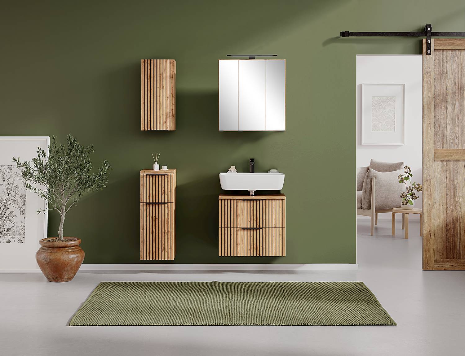 home24 Waschbeckenunterschrank Schublade 60 x 54 x 35cm Braun/Beige home24 Waschbeckenunterschrank Schublade 60 x 54 x 35cm Braun/Beige von home24