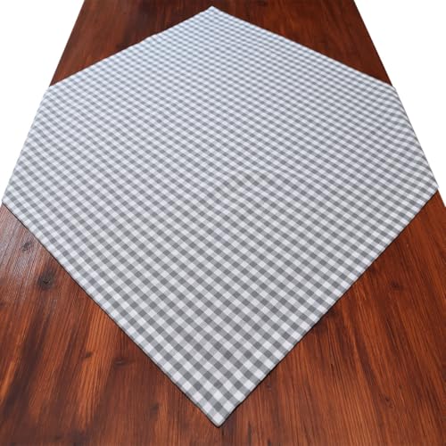 Mitteldecke Hannah - hochwertige Tischdecke Landhaus | weiche Tischdeko grau-weiß kariert | langlebig und pflegeleicht für Esszimmer und Ferienhaus | Tischwäsche rustikal quadratisch 80 x 80 cm Mitteldecke Hannah - hochwertige Tischdecke Landhaus | weiche Tischdeko grau-weiß kariert | langlebig und pflegeleicht für Esszimmer und Ferienhaus | Tischwäsche rustikal quadratisch 80 x 80 cm von kollektion MT