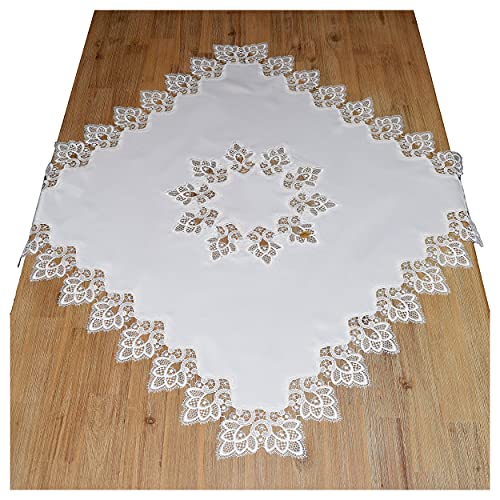 Mitteldecke Jette Vogtländische Spitze in Natur - Luftspitzen-Rahmendecke | handgefertigte Tischdecke Ornament-Stickerei Landhausstil klassisch | Spitzendecke quadratisch Länge x Breite 80 x 80 cm Mitteldecke Jette Vogtländische Spitze in Natur - Luftspitzen-Rahmendecke | handgefertigte Tischdecke Ornament-Stickerei Landhausstil klassisch | Spitzendecke quadratisch Länge x Breite 80 x 80 cm von kollektion MT