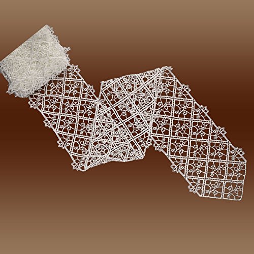 Tischband Spitzenband "Sissi" Meterware Luftspitze natur 10cm breit von kollektion MT