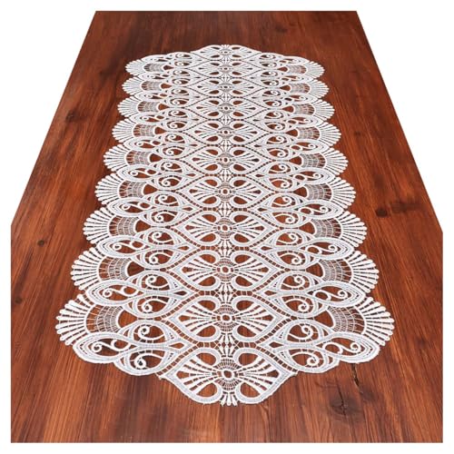 Tischläufer Amara aus Vogtländische Spitze in ecrú - edle Tischdecke aus Luftspitze mit klassischem Ornament-Muster im Landhausstil - Zeitloses Tischband Länge x Breite 96 x 42 cm Tischläufer Amara aus Vogtländische Spitze in ecrú - edle Tischdecke aus Luftspitze mit klassischem Ornament-Muster im Landhausstil - Zeitloses Tischband Länge x Breite 96 x 42 cm von kollektion MT