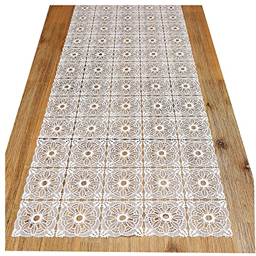 Tischläufer Asra aus Vogtländischer Spitze in Natur Blumen-Ornamente aus Luftspitze Tischdeko 92 x 37 cm Tischläufer Asra aus Vogtländischer Spitze in Natur Blumen-Ornamente aus Luftspitze Tischdeko 92 x 37 cm von kollektion MT