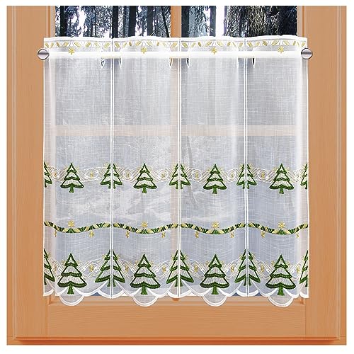 kollektion MT Winterliche Scheibengardine Tannenbaum mit Sternen Vogtländischer Spitze Scheibenhänger Advent grün-Gold 45 x 112 cm kollektion MT Winterliche Scheibengardine Tannenbaum mit Sternen Vogtländischer Spitze Scheibenhänger Advent grün-Gold 45 x 112 cm von kollektion MT