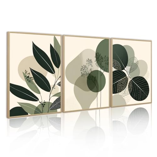 Kunstdruck Boho Ästhetik Poster Set -3 pcs INS Bilder ohne Rahmen auf Leinwand 30x40cm- Moderne Wandbilder Dekoration fur Wohnzimmer Schlafzimmer Kunstwerk Dekoration(Ungerahmt 30x40cm) von kollyseek