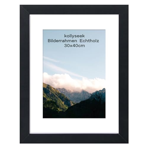 kollyseek Bilderrahmen 30x40cm Schwarz Fotorahmen mit Acrylglas Picture frame Posterrahmen (30x40cm,Schwarz) von kollyseek